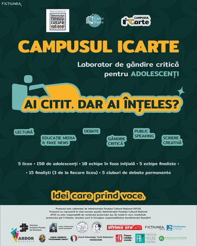 Luisa Ene - Campusul ICARTE aduce împreună 150 de adolescenți într-un laborator de gândire critică, educație media și debate